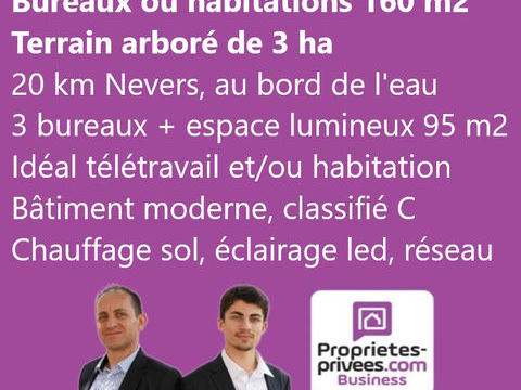 NIEVRE - CONSTRUCTION ATYPIQUE 160 M2 SUR TERRAIN 3 HA, AU BORD DE L'EAU 199000 58000 Nevers