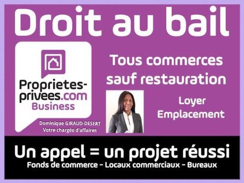 75017 PARIS, AVENUE DES TERNES - CESSION DROIT AU BAIL TOUS COMMERCES 180000 75017 Paris