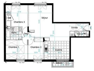  Appartement � vendre 4 pi�ces 92 m�