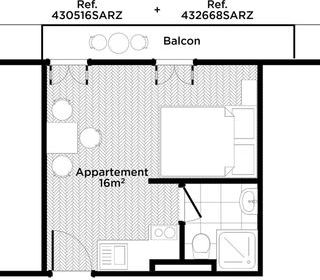  Appartement � vendre 1 pi�ce 8 m�