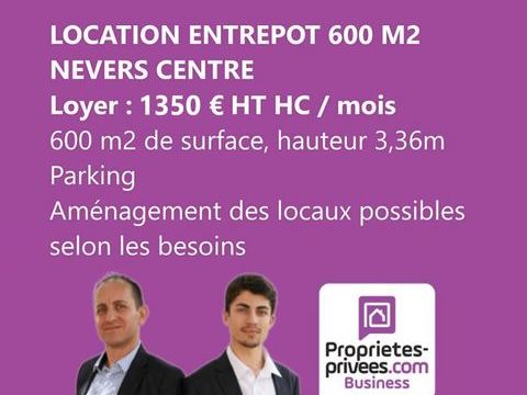 58000 NEVERS - LOCATION ENTREPOT 600 M&sup2; 1350 58000 Nevers