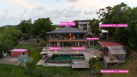   Villa F4 + 2 studios + 2 bungalows ind�pendants -piscine - vue mer - salle de sport - sans Sargasses au Marin Maison - 10 pi�ce(s) - 276 m�