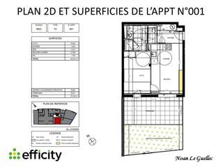  Appartement � vendre 2 pi�ces 43 m�