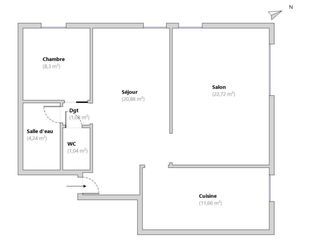  Appartement � vendre 3 pi�ces 70 m�