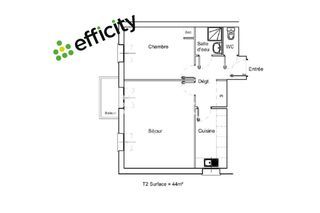  Appartement � vendre 2 pi�ces 44 m�