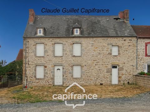   Maison et grange en pierres � r�nover � Fort potentiel au c�ur du bourg Maison - 5 pi�ce(s) - 105 m�