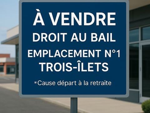 Local commercial - Bail &agrave; c&eacute;der  LES TROIS ILETS (972) - Rez de chauss&eacute;e - 39m2 - Vitrines - Emplacement de 1er ordre 99500 97229 Les trois ilets