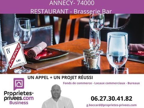 Secteur ANNECY - RESTAURANT BAR BRASSERIE 180 COUVERTS, TERRASSE 825000 74000 Annecy