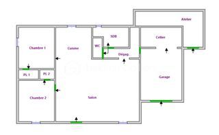  Maison � vendre 3 pi�ces 60 m�