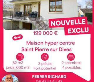  Maison � vendre 3 pi�ces 85 m�