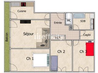  Appartement � vendre 4 pi�ces 79 m�