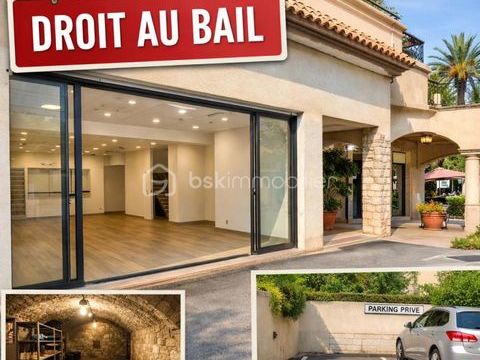 DROIT AU BAIL � MOUGINS TOURNAMY � LOCAL 70m&sup2; + PARKING � FORT POTENTIEL 45500 06250 Mougins