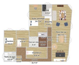  Appartement � vendre 6 pi�ces 140 m�