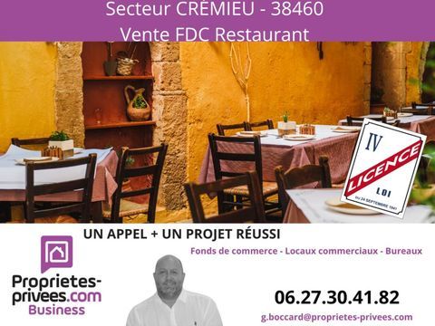 Secteur Cr&eacute;mieu - BAR RESTAURANT 200 M&sup2; 143000 38460 Cremieu