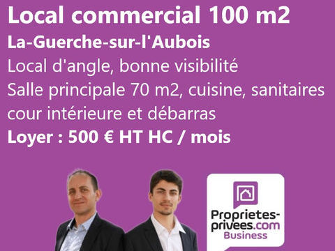 LA-GUERCHE-SUR-L'AUBOIS - LOCATION LOCAL COMMERCIAL 100 M2 500 18150 La guerche sur l aubois
