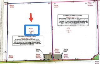  Terrain � vendre 1700 m�