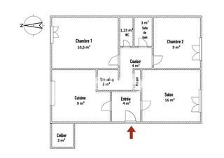  Appartement � vendre 3 pi�ces 62 m�