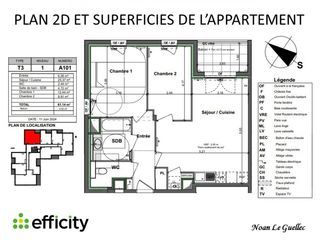  Appartement � vendre 3 pi�ces 61 m�
