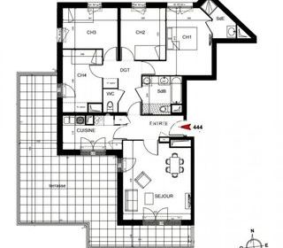  Appartement � vendre 5 pi�ces 89 m�