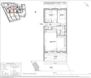  Appartement � vendre 3 pi�ces 64 m�