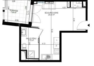  Appartement � louer 1 pi�ce 29 m�