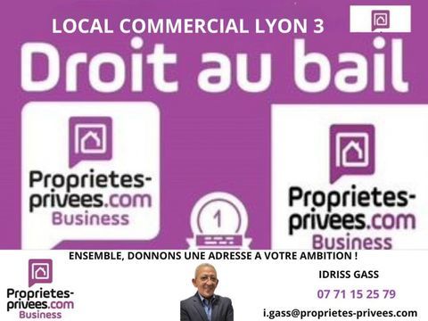 Local commercial 40 m&sup2; ? Emplacement dynamique Lyon 3? 30000 69003 Lyon