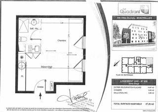  Appartement � vendre 1 pi�ce 27 m�