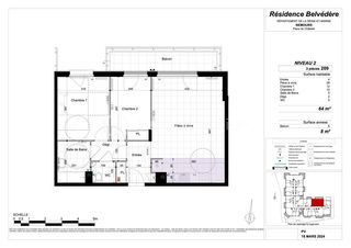  Appartement � vendre 3 pi�ces 63 m�