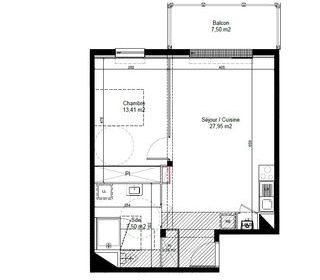  Appartement � louer 2 pi�ces 50 m�