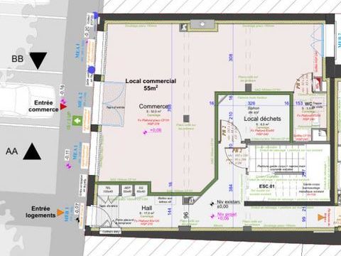 Local commercial d'une surface de 55 m&sup2; Rodez 850 12000 Rodez
