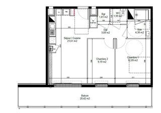  Appartement � louer 3 pi�ces 54 m�