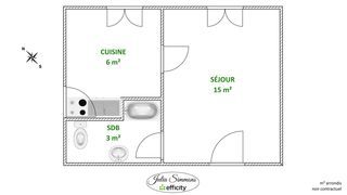  Appartement � vendre 1 pi�ce 25 m�