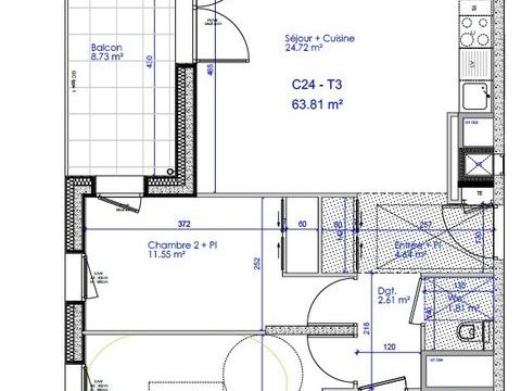   T3 NEUF avec balcon et parking � SCIEZ Appartement - 3 pi�ce(s) - 63 m�