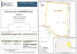  Terrain � vendre 823 m�