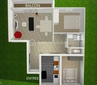  Appartement � vendre 3 pi�ces 60 m�