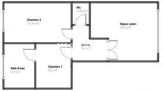  Appartement � vendre 2 pi�ces 52 m�