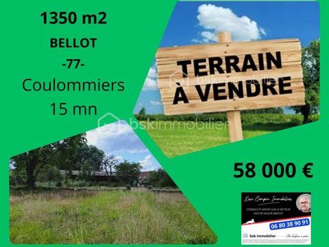 TERRAIN CONSTRUCTIBLE 1350 m2 58000 77510 Rebais