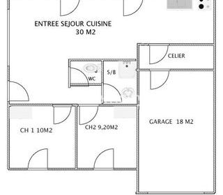  Maison � vendre 3 pi�ces 60 m�