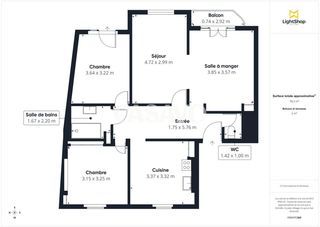  Appartement � vendre 3 pi�ces 79 m�