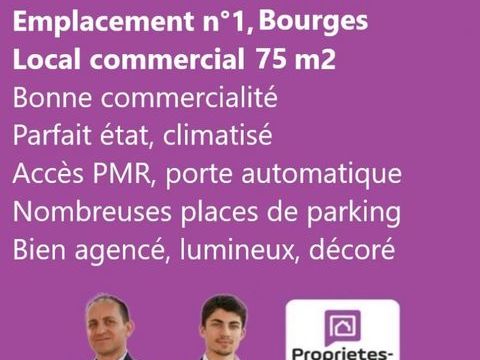 BOURGES - EMPLACEMENT N&deg;1, LOCAL COMMERCIAL 75 M&sup2; 123000 18000 Bourges