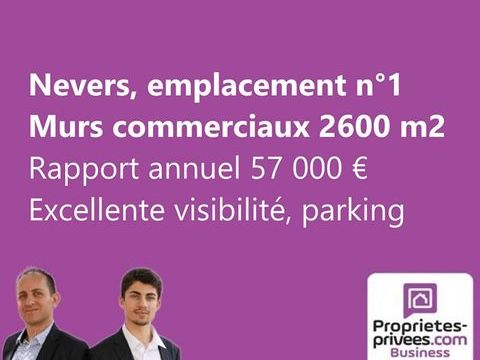 NEVERS, EMPLACEMENT N&deg;1 - MURS COMMERCIAUX 2600 M2 787000 58000 Nevers