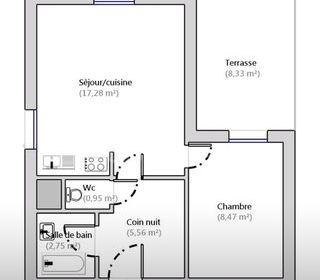  Appartement � vendre 2 pi�ces 43 m�