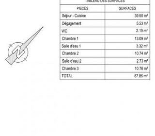  Appartement � vendre 4 pi�ces 87 m�