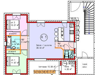  Appartement � vendre 3 pi�ces 63 m�