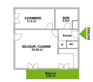  Appartement � vendre 2 pi�ces 42 m�