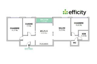  Appartement � vendre 4 pi�ces 75 m�