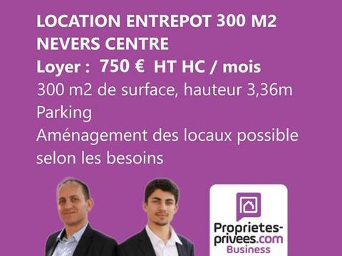 NEVERS CENTRE - LOCATION ENTREPOT 300 M&sup2; 750 58000 Nevers