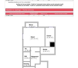  Appartement � vendre 3 pi�ces 74 m�