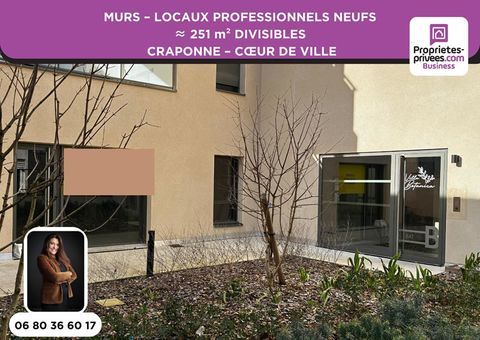 MURS ? LOCAUX PROFESSIONNELS  251 m&sup2; CRAPONNE ? C?UR DE CENTRE 719005 69290 Craponne