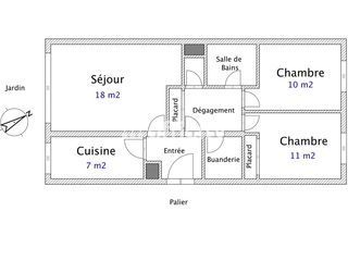  Appartement � vendre 3 pi�ces 63 m�